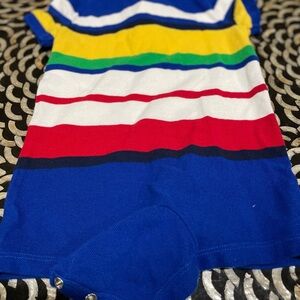 Ralph Lauren Striped Kids Bodysuit in Blue, Red, Green, Yellow, and White